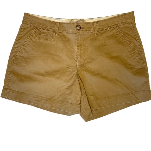 Old Navy Pants - OLD NAVY Dark Tan Mid-Rise Chino Shorts